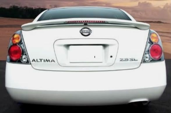 Nissan Altima 2002 White. Nissan Altima. Rear Spoiler
