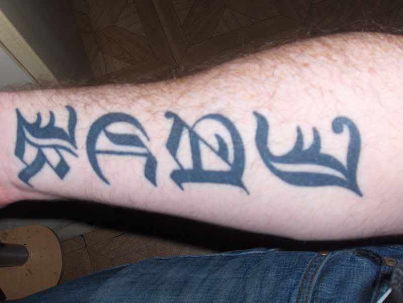 Tattoo fonts EnemyDown