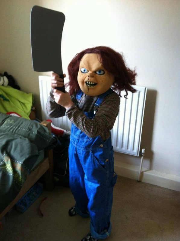 It's not me it's my little boy dressed him up as Chucky for the Sheffield