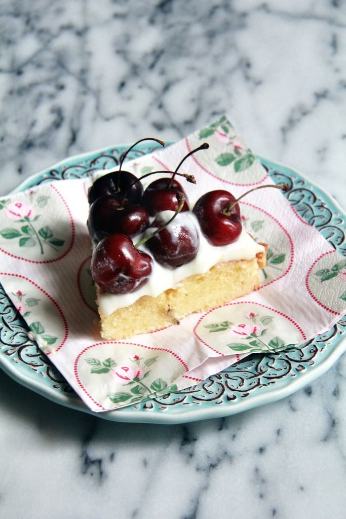 dessert - cherry almond mascarpone tart