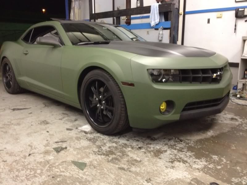 Camaro Matte Green Full Wrap Uploaded from the Photobucket iPhone App