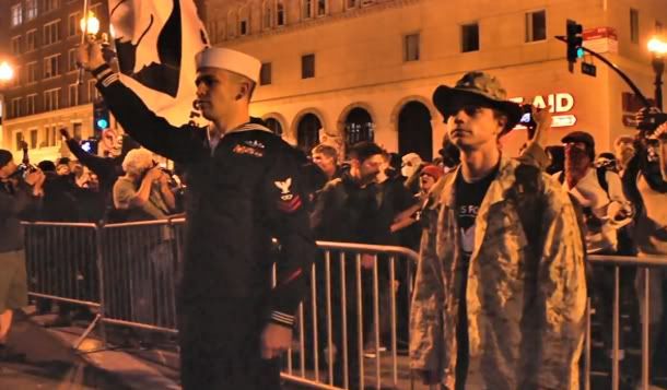 scott olsen Unbelievable, Must See Video: Heroic Navy Sailor Stands Tall In the Middle of Oakland Tear Gas Firestorm ... Holding Up the Constitution