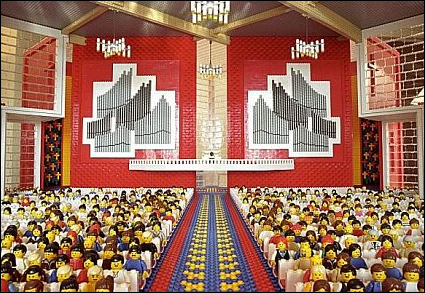 [Image: LEGO church]
