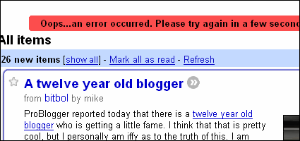 [Image: Google Reader Error]