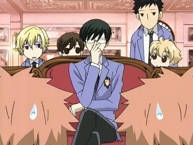 Kyoya being intimidating
