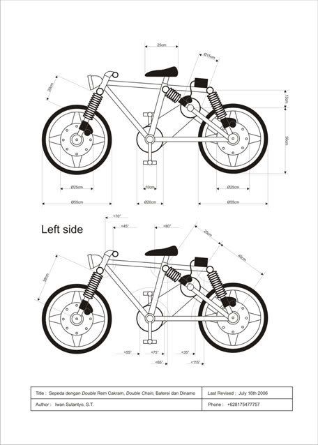 Bicycle Cad Drawing