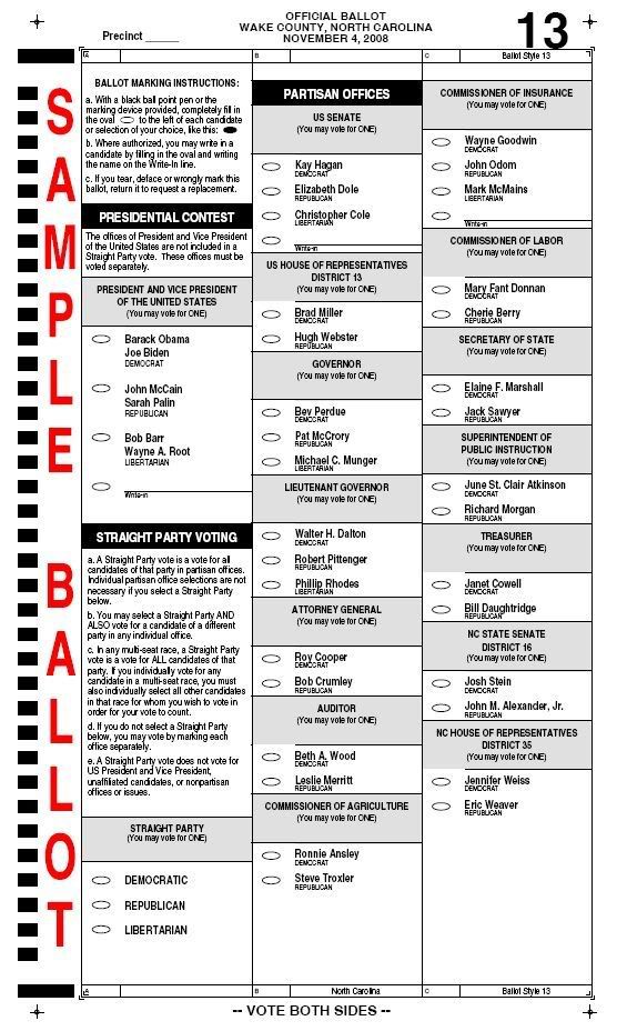 Ballot Sample