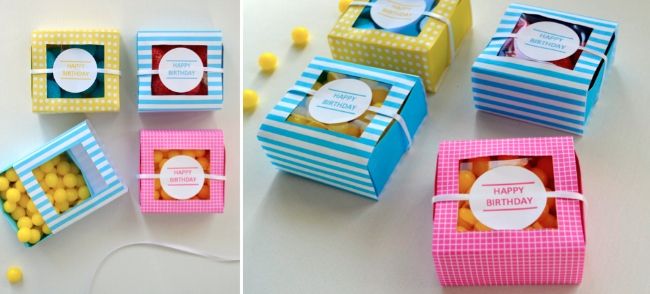 Easy Party DIY treat box free printable
