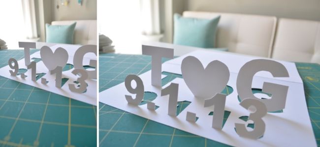 hand cut wedding card DIY