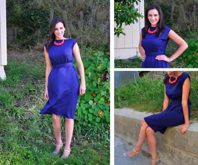 Easy Fashionably Made DIY Blue Dress