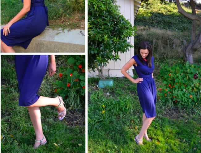 Easy Fashionably Made DIY Blue Dress