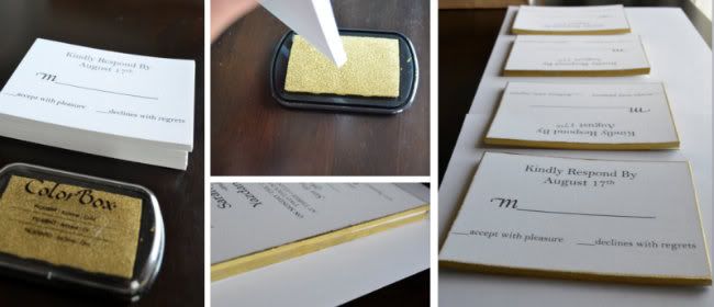 Gold Gilded Boarder Invitation DIY