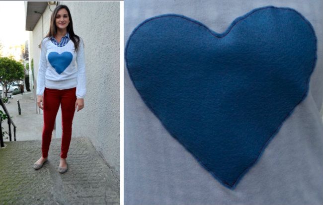 How to heart sweater