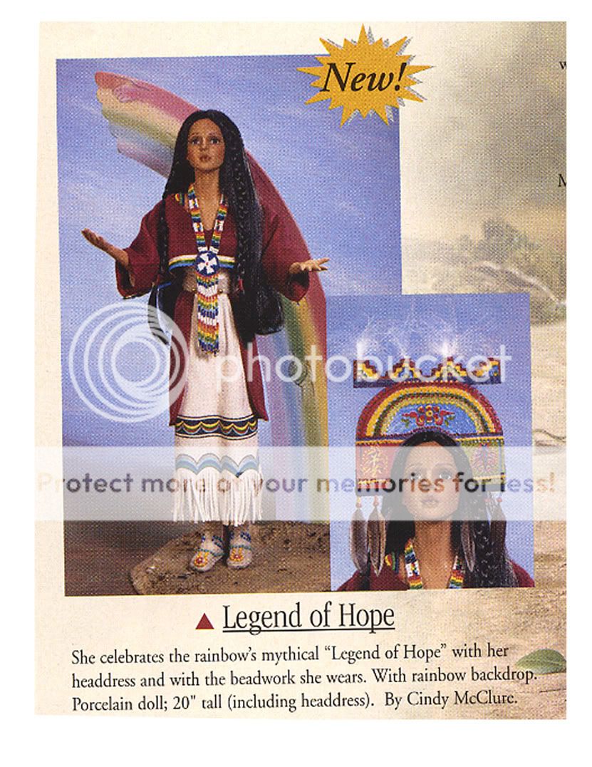 LEGEND OF HOPE Indian Native American doll CINDY MCCLURE Ashton Drake 